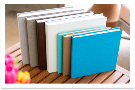 Image of photo books of different sizes